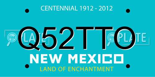 Q52TTO New Mexico License Plate