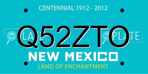 Q52ZTO New Mexico License Plate