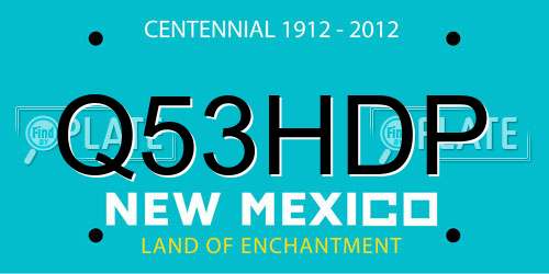 Q53HDP New Mexico License Plate