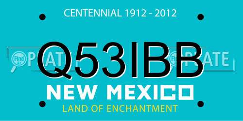 Q53IBB New Mexico License Plate