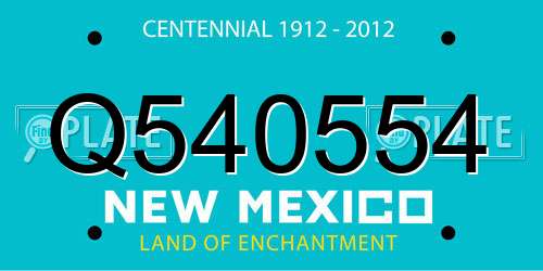 Q540554 New Mexico License Plate