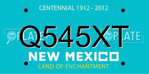 Q545XT New Mexico License Plate
