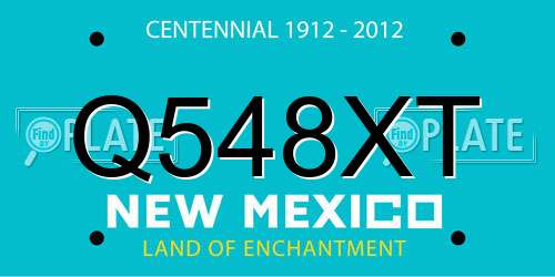 Q548XT New Mexico License Plate
