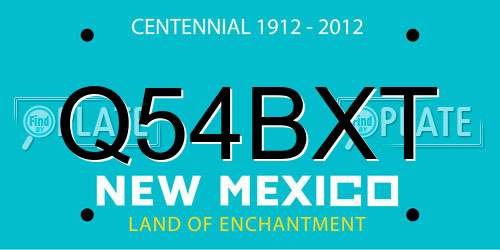 Q54BXT New Mexico License Plate