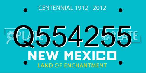 Q554255 New Mexico License Plate