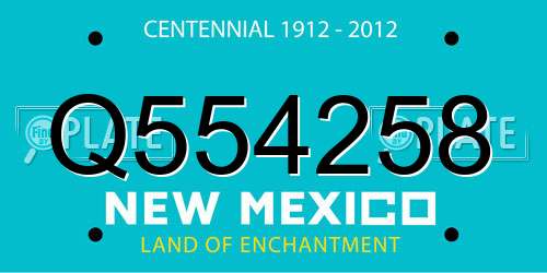 Q554258 New Mexico License Plate