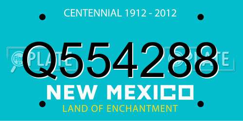 Q554288 New Mexico License Plate