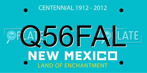 Q56FAL New Mexico License Plate