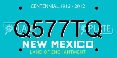 Q577TQ New Mexico License Plate