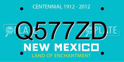 Q577ZD New Mexico License Plate