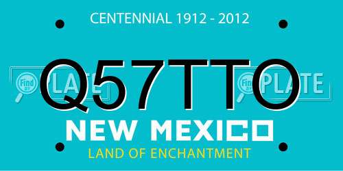 Q57TTO New Mexico License Plate