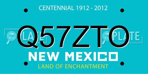 Q57ZTO New Mexico License Plate