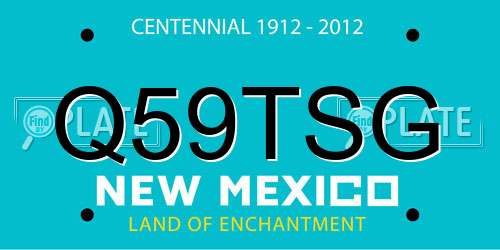 Q59TSG New Mexico License Plate