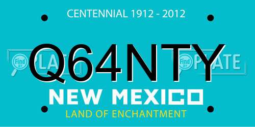 Q64NTY New Mexico License Plate