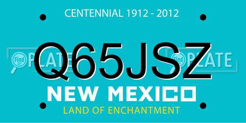 Q65JSZ New Mexico License Plate