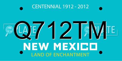 Q712TM New Mexico License Plate