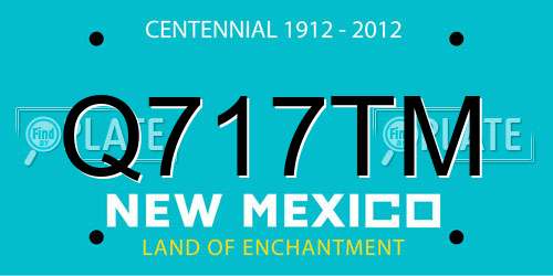 Q717TM New Mexico License Plate