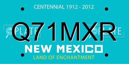 Q71MXR New Mexico License Plate