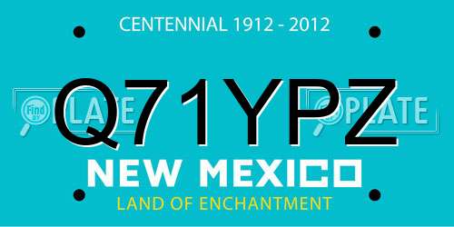 Q71YPZ New Mexico License Plate