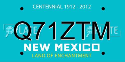 Q71ZTM New Mexico License Plate