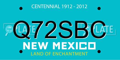 Q72SBC New Mexico License Plate