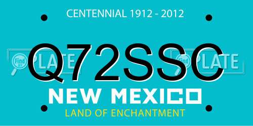 Q72SSC New Mexico License Plate