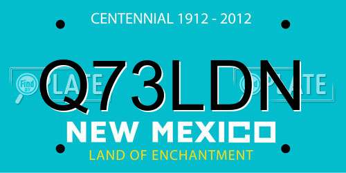 Q73LDN New Mexico License Plate