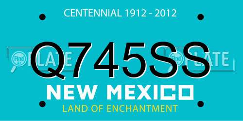 Q745SS New Mexico License Plate