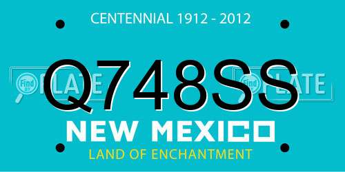 Q748SS New Mexico License Plate