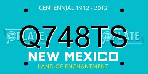 Q748TS New Mexico License Plate