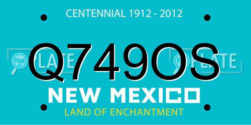 Q749OS New Mexico License Plate