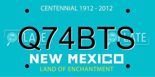 Q74BTS New Mexico License Plate