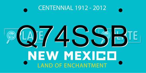 Q74SSB New Mexico License Plate