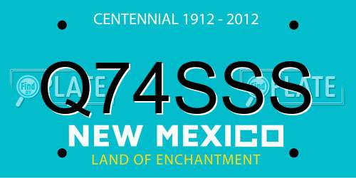 Q74SSS New Mexico License Plate