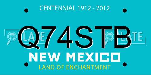 Q74STB New Mexico License Plate