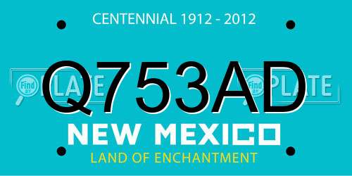 Q753AD New Mexico License Plate