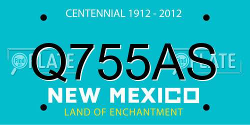 Q755AS New Mexico License Plate