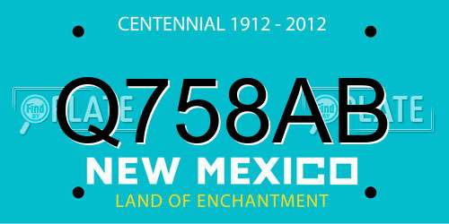 Q758AB New Mexico License Plate