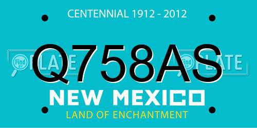 Q758AS New Mexico License Plate