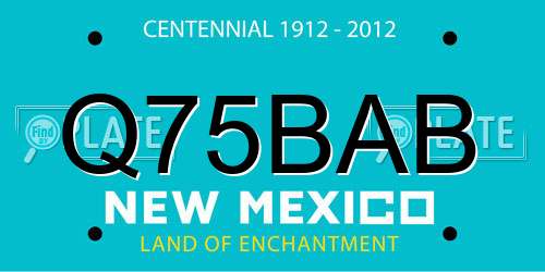 Q75BAB New Mexico License Plate