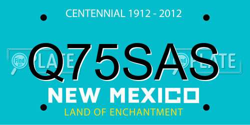 Q75SAS New Mexico License Plate
