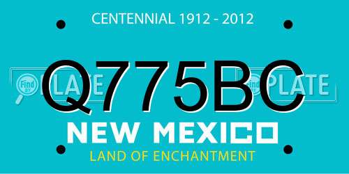 Q775BC New Mexico License Plate