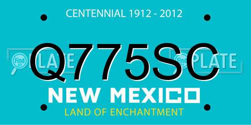 Q775SC New Mexico License Plate