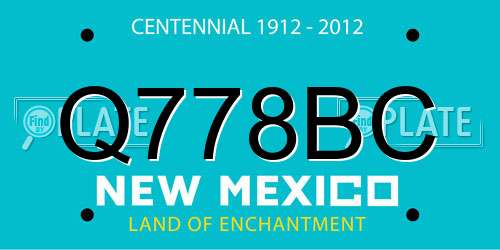 Q778BC New Mexico License Plate