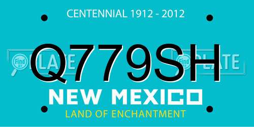 Q779SH New Mexico License Plate