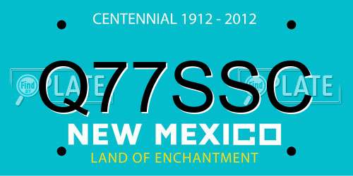 Q77SSC New Mexico License Plate