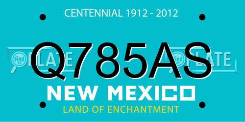 Q785AS New Mexico License Plate