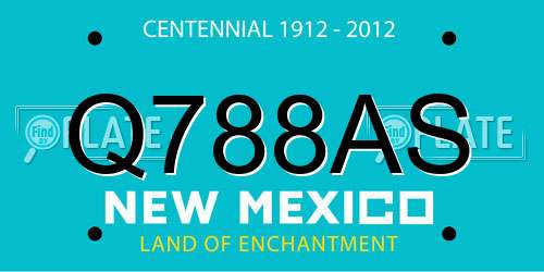 Q788AS New Mexico License Plate