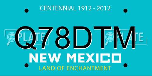 Q78DTM New Mexico License Plate