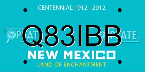 Q83IBB New Mexico License Plate